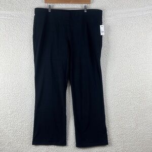 NWT Livi Active Womens Black Signature Stretch Fitted And Flare Yoga Pants 22/24